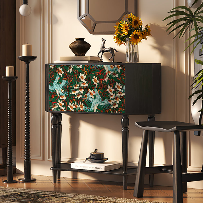 Buffet 33,5 po de style rétro, Noir