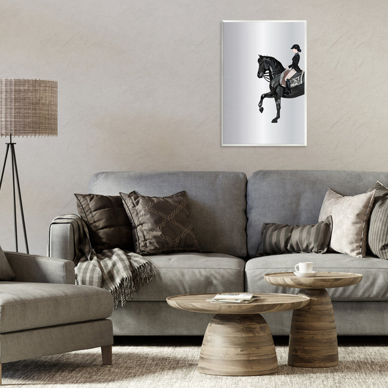 «Silver Rider Jockey» par Amelia Noyes, H 19 po x l 13 po