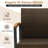 3 Piece Patio Conversation Set With Solid Acacia Wood  Armrests And Tabletop