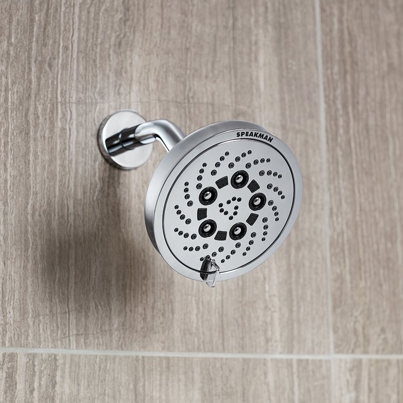 Vector Massage Adjustable Shower Head, Polished Chrome