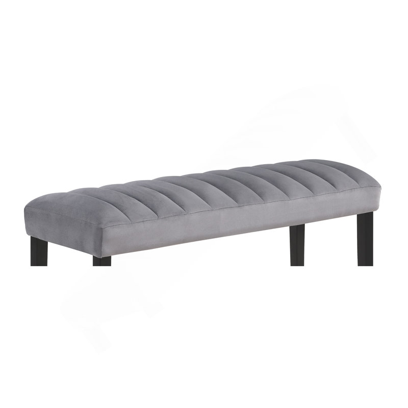 1pc gris noir banc salle à manger tissu de velours tissu d'ameublement de salle à manger meubles en bois