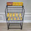 Large support de présentation en métal sur roulettes, 6 tablettes avec support d'en-tête, l 39,5 po x P 18,5 po x H 67,8 po