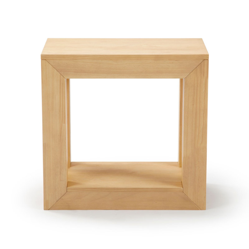 Dedie Solid Wood End Table, Blonde