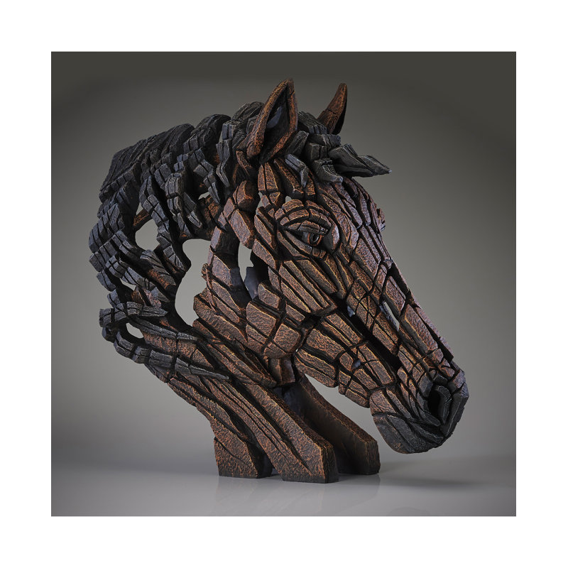 Sculpture buste cheval H 22,5 po