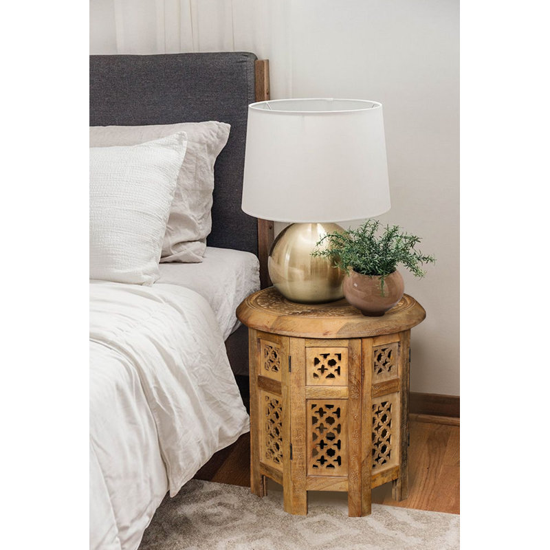 Abbeyville Frame End Table, Natural, 38cm H x 38cm W x 38cm D