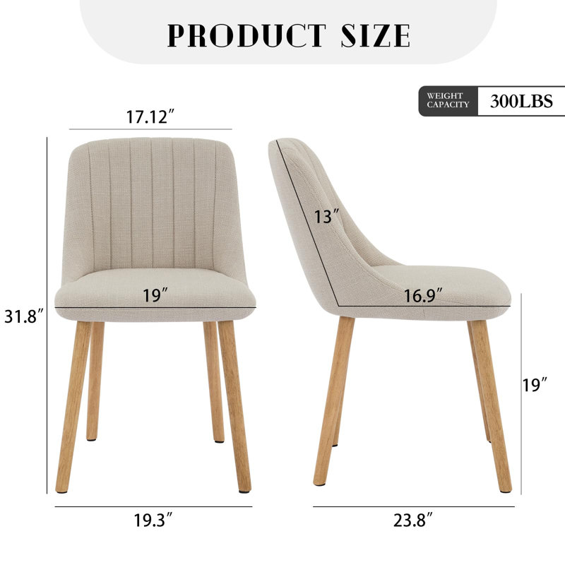 Ensemble de 2 chaises de salle à manger rembourrées Modern Modern, 1