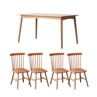 Table rectangulaire en bois massif domestique simple