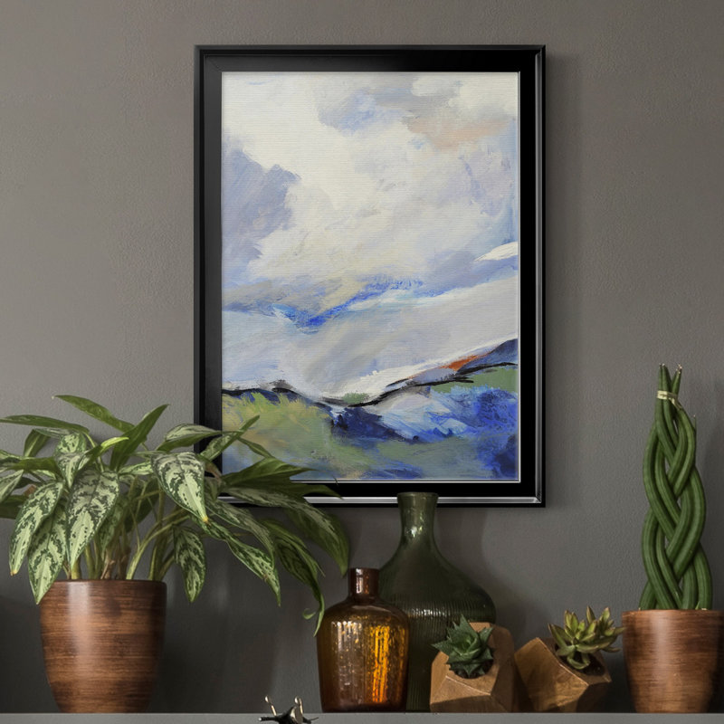 Autour des nuages III - reproduction d'art sur toile, Toile encadrée noire, H 18,5 po x l 24,5 po x P 1,5 po