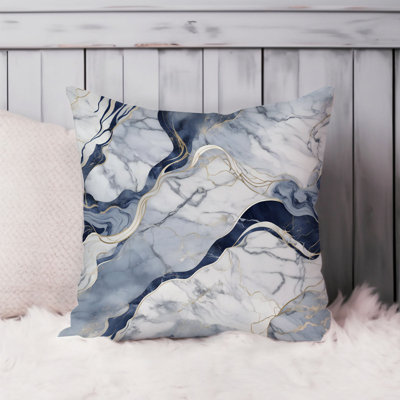 Abstract Blue Gray Geode Dream I Pillow Cover