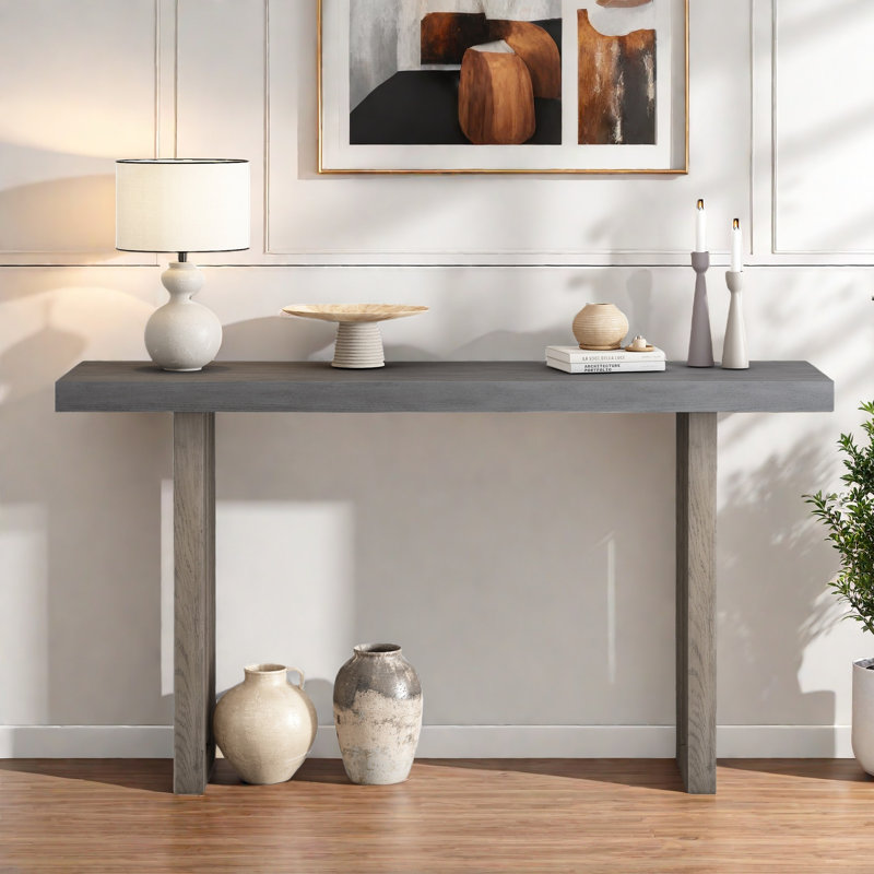 Thedrick 59" Console Table, Gray