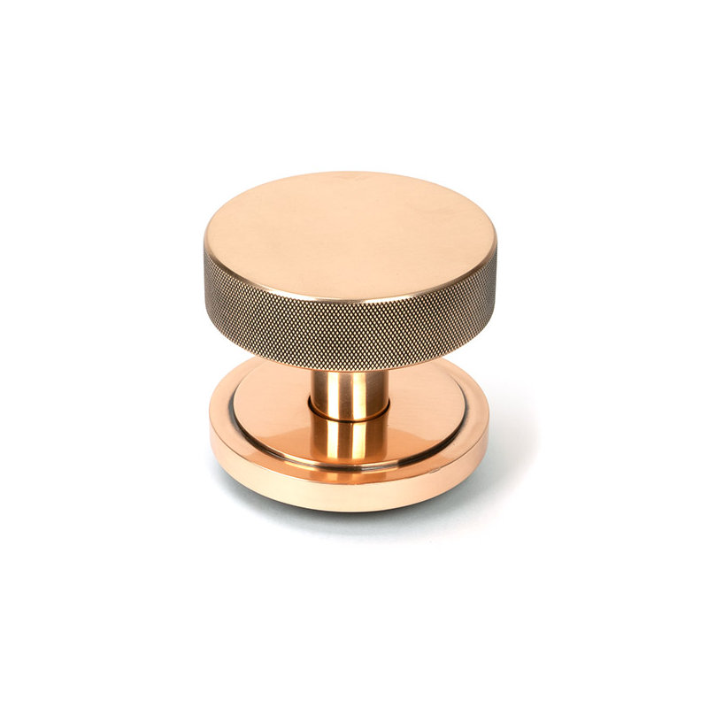 Brompton Single Dummy Door Knob, Polished Bronze
