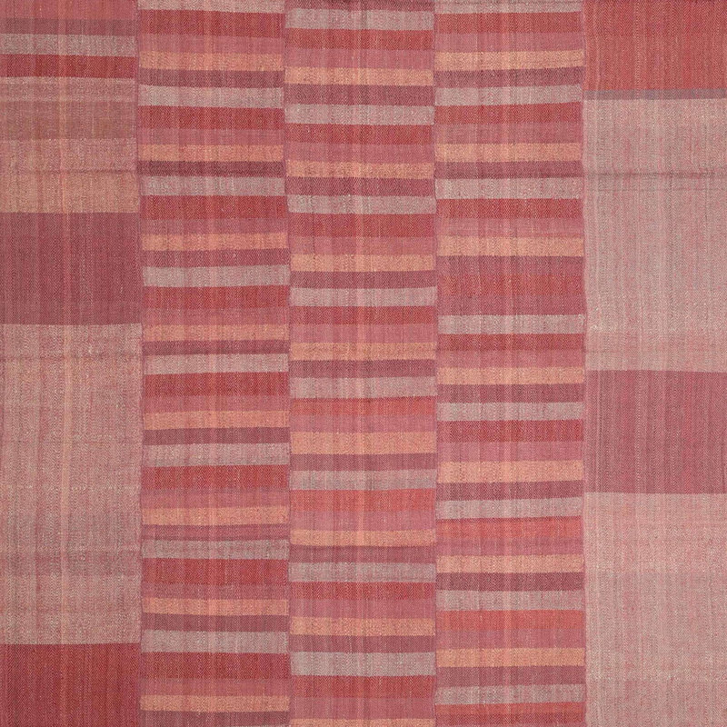 Tapis brun/gris/zone grise contemporaine, Carré 6 pi