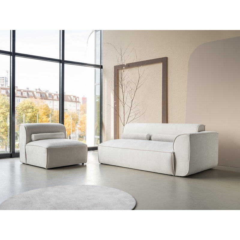 Flex Felix 3 Seater Seating Component, Beige, Right Hand Facing