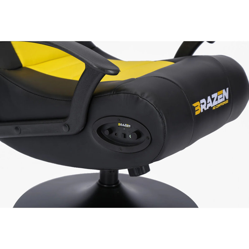 BraZen Stag 2.1 Bluetooth Surround Sound Gaming Chair, Yellow
