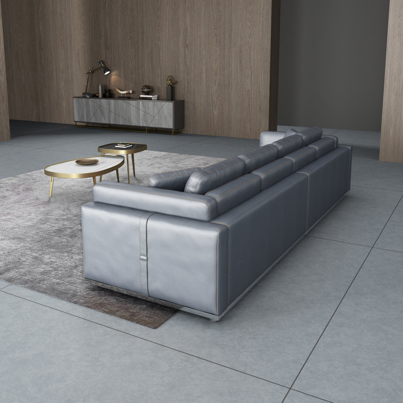 Picasso Sofa, Gray Genuine Leather