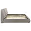 Lit plateforme tapissier très grand Taupe