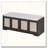 Rustic Storage Bench with 4 Rattan Doors, Adjustable Shelves, and Removable Cushion-1583239587