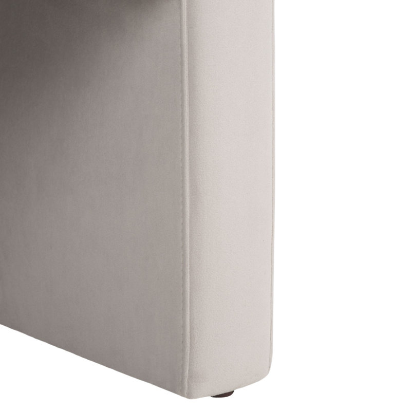 Jennabel Velvet Armchair, Light Gray