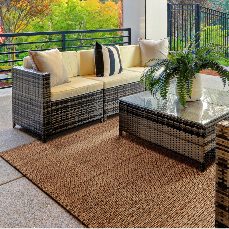 Tapis naturel en jute tressé à la main Cradle, Rectangle de 5 pi x 8 pi