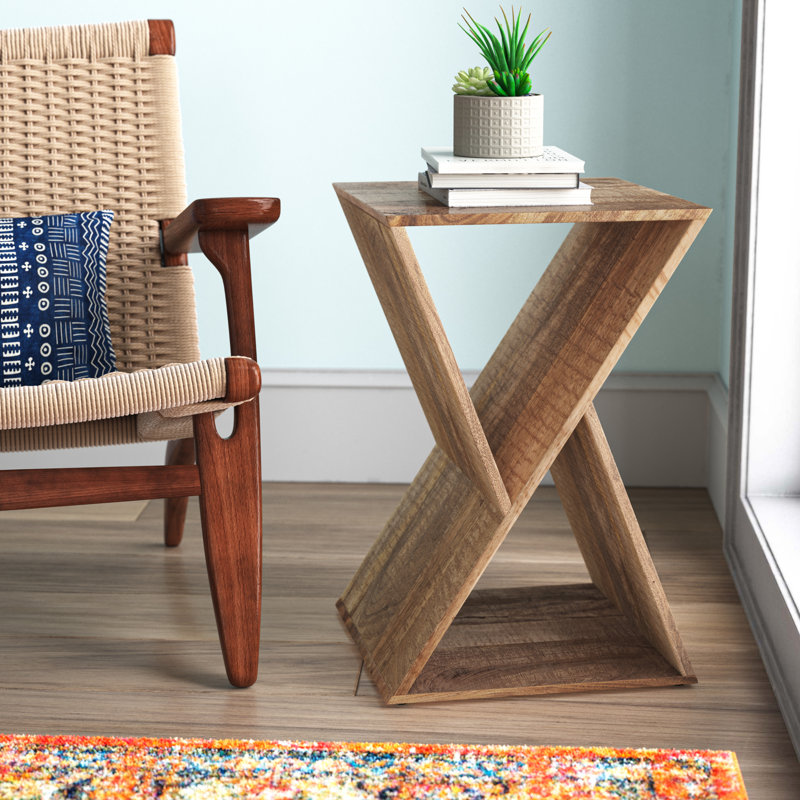 Crabill Solid Wood End Table, Natural