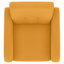 Chaise d'appoint Ashby en lin jaune avec pieds en bois massif