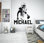 Grand nom personnalisé football américain autocollant mural sport autocollant enfants personnalisé cadeaux vinyle autocollant mural chambre de garçon 383LU