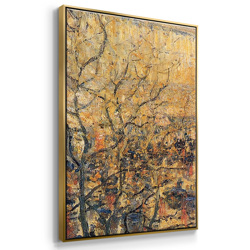 Boulevard Des Capucines, 1883 02, reproduction sur toile 3 pièces, H 24 po x l 48 po, Cadre noyer