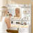 Makeup Vanity with LED Lighted Mirror, 2 Transparent Visible Drawers & Cabinet, Crystal Handle, 3 Open Shelves, for Bedroom & Dressing Room