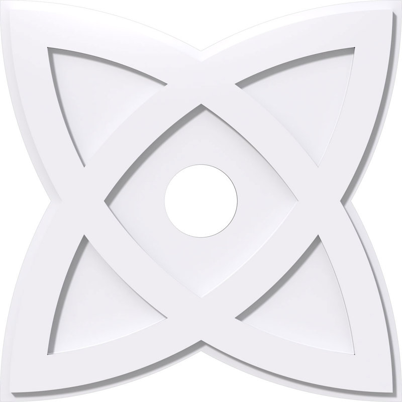 Médaillon de plafond contemporain en PVC de qualité architecturale 22 po x P 4 po x P 8 1/4 po x P 1 po Cosmo