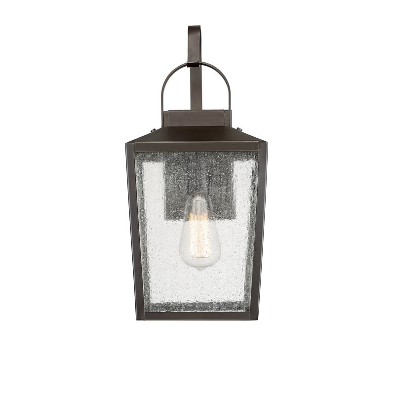 Applique murale d'extérieur 1 lumière en acier 16 po Keavi, Bronze thermolaqué, H 17,88 po x l 8 po