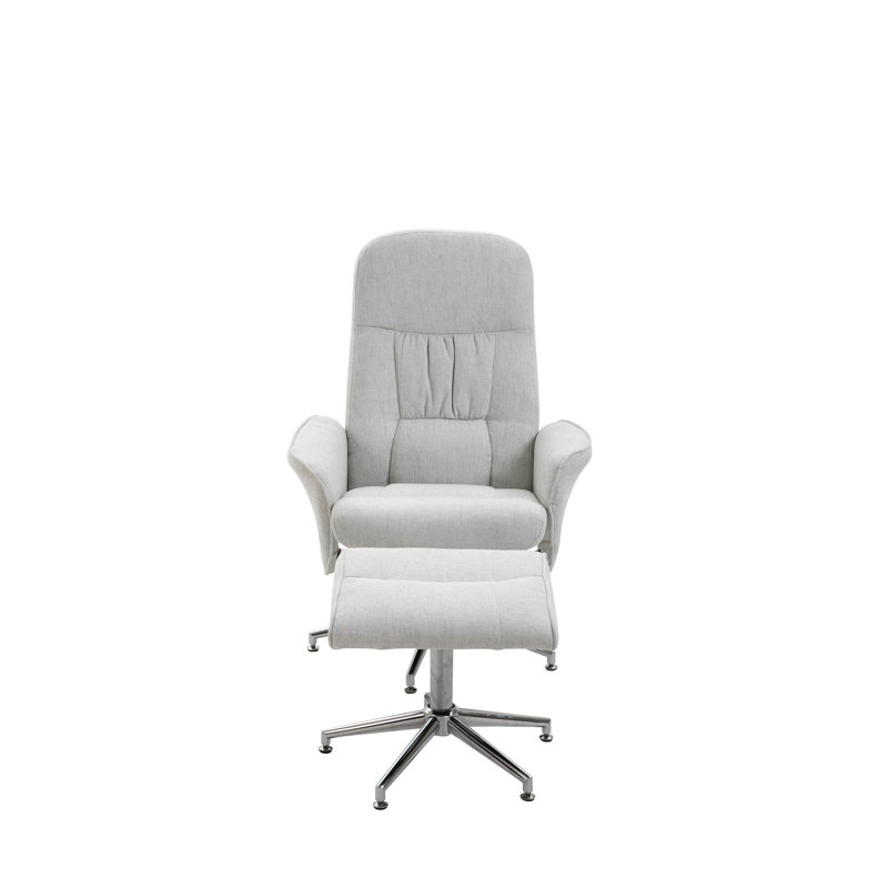 Agros 77cm Wide Ergonomic Recliner, Grey