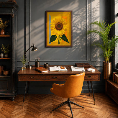 Golden Sunflower Botanical - Print