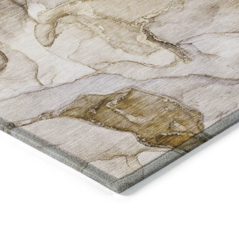 Tapis intérieur / extérieur Alfonzo avec envers antidérapant, Rectangulaire 8 pi x 10 pi