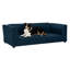 Animal de compagnie pour chiens de taille moyenne et grande - Bleu foncé, confortable, conception rectangulaire moderne avec coussin de maquillage doux, 56,5 po x 26 po x 17 po-129976012