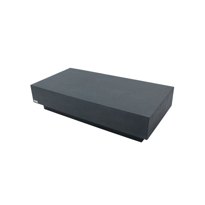 Table basse rectangulaire en béton 60 "pour l'intérieur et l'extérieur Elementi Home Tevere, Noir ardoise