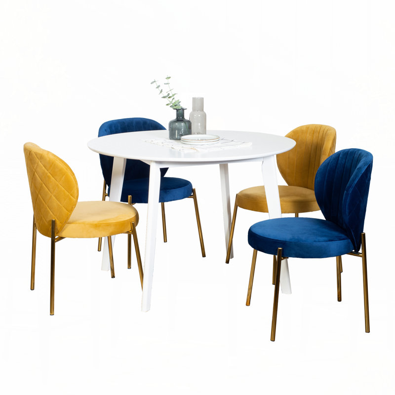 Ensemble de salle à manger contemporain Exum, plateau de table rond, ensemble de salle à manger, ensemble de salle à manger