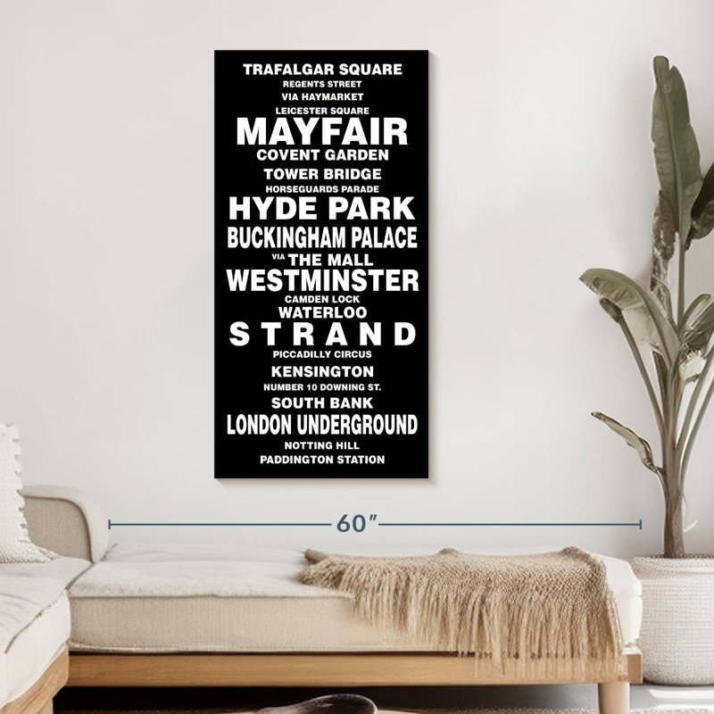 «London Bus Roll» sur toile, H 48 po x l 24 po x P 1,25 po