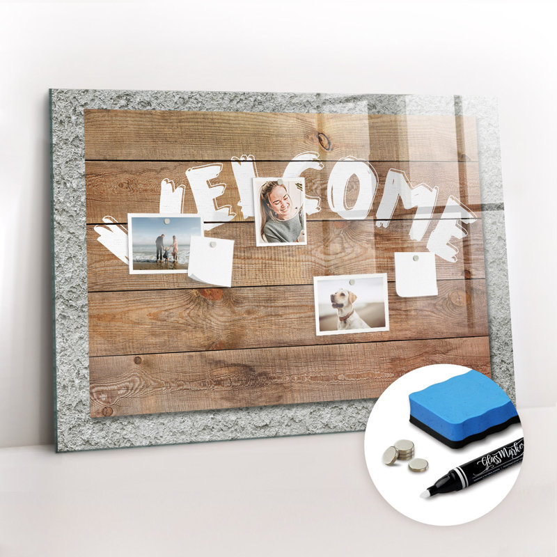 Magnetic Glass Photo Memo Board