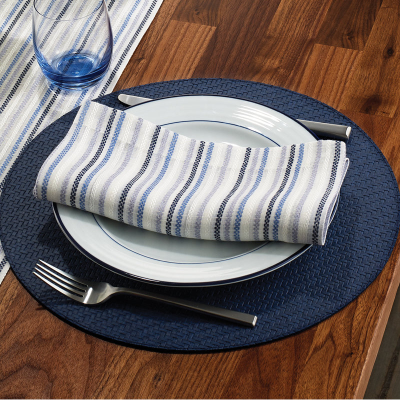 Wicker Round Placemats, Gray