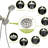 Multi Function Shower , 4.7" Rain Showerhead & 8 Hand Shower, Brushed Nickel Handheld Dual Kit
