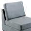 Fauteuil et tissu modulaires 2 pièces 2 pièces gris
