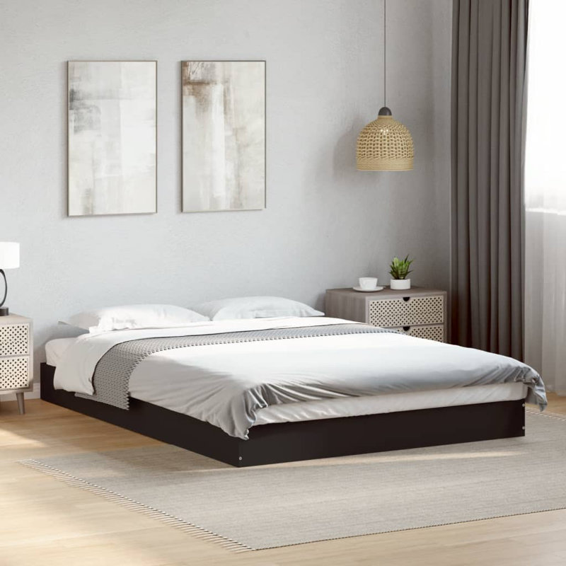 Vidaxl Bed Frame Engineered Wood, White, Small Single (2'6)