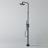 86"H 304 Stainless Steel Freestanding Outdoor Shower with Rainfall Shower Head with Handheld Shower with Temperature Control-98200008