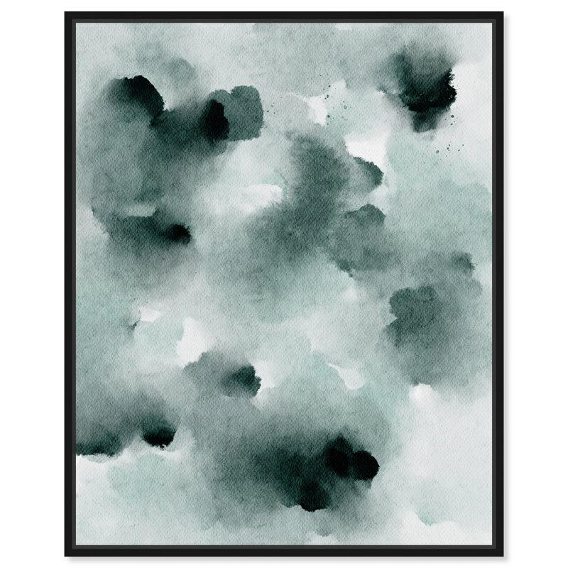 Fumée diluée dans la neige, H 21 po x l 17 po, Cadre doré