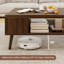 42 Inch Mid Century Modern Coffee Table Rectangular With Open Compartment