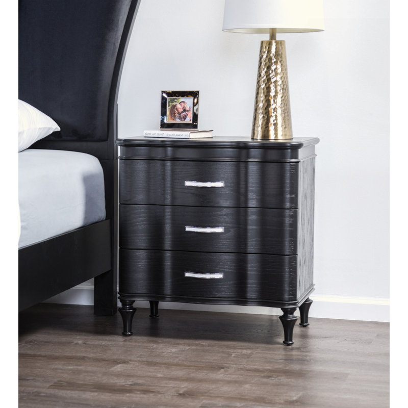 Table de chevet 1Pc, Noir