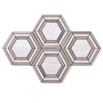 Interspace Honeycomb Polished Marble Tile