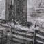 Vue de la ferme, croquis sur toile texturée II-92377488