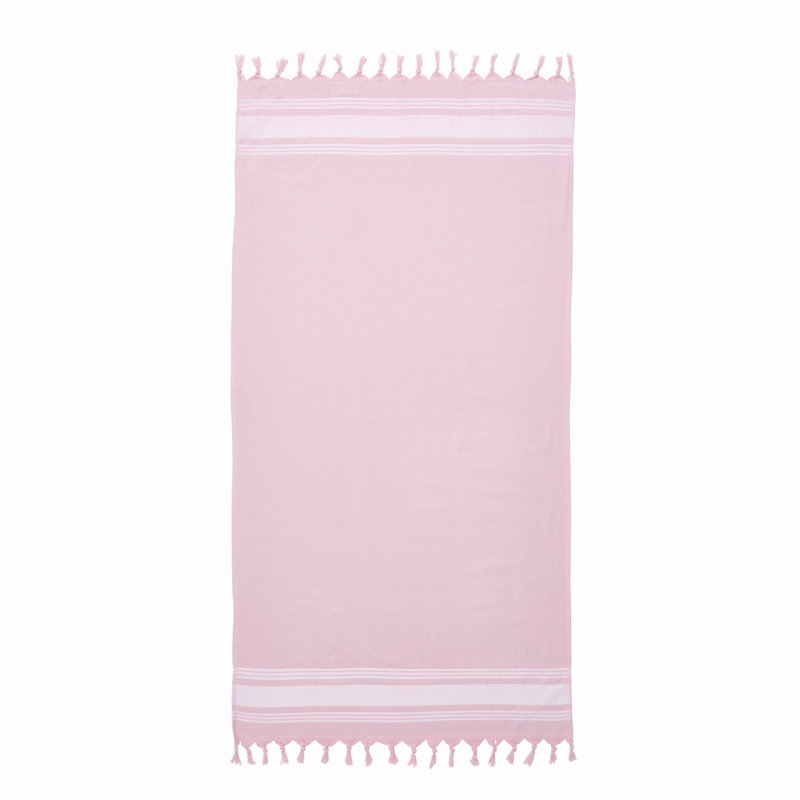 Hammam 100% Cotton Beach Towel Single, Pink