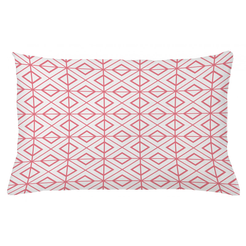 Housse de coussin lombaire géométrique intérieur/extérieur, 16 po x 26 po